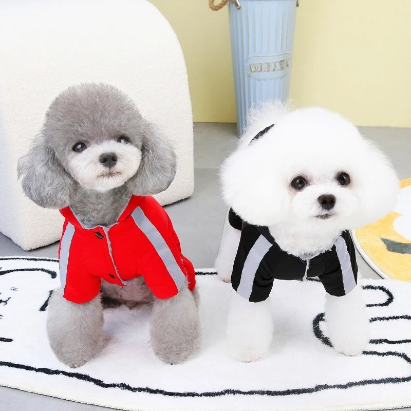 Waterproof Dogs Clothes Reflective Pet Coat For Small Medium Dogs Winter Warm Fleece Dog Jackets Puppy Raincoat Chihuahua Outfit
