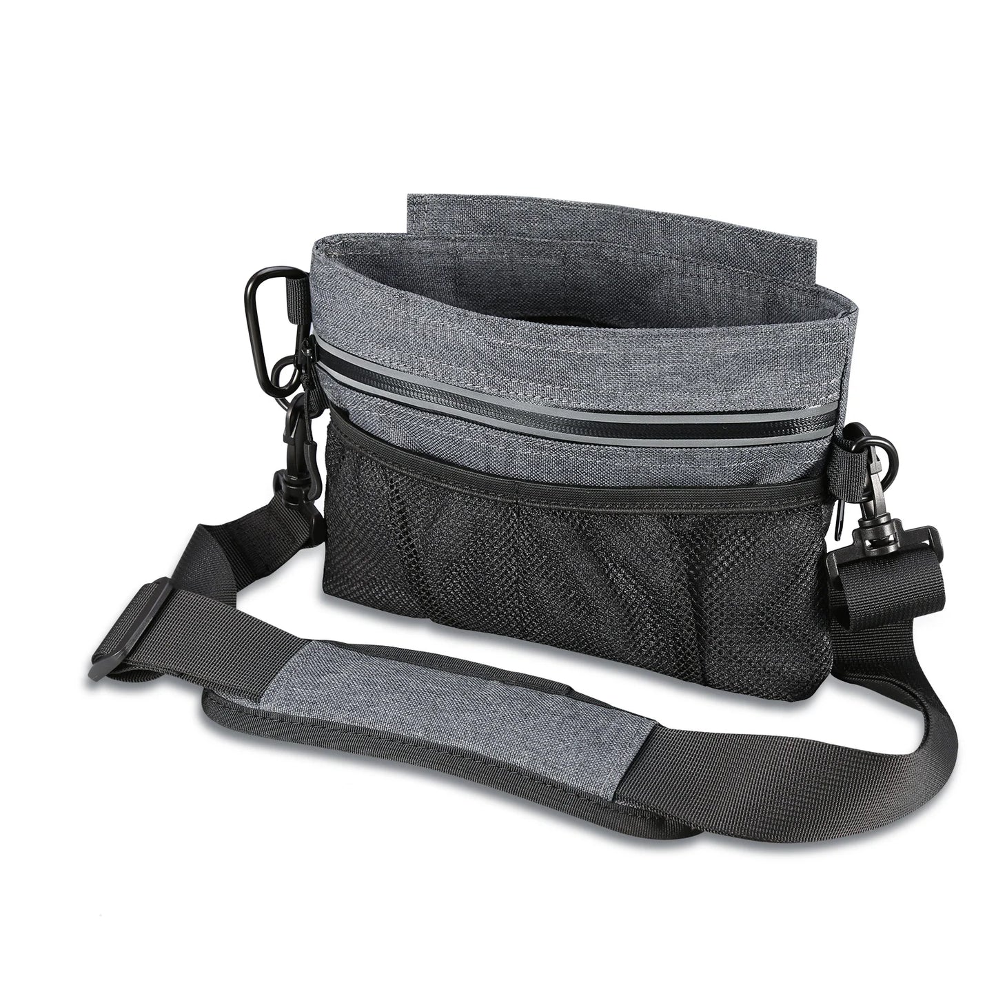ORIA Hands Free Dog Training Pouch Portable Pet Snacks Treat Waist Fanny Pack Reward Bum Bags Built-in Poop Bag Dispenser
