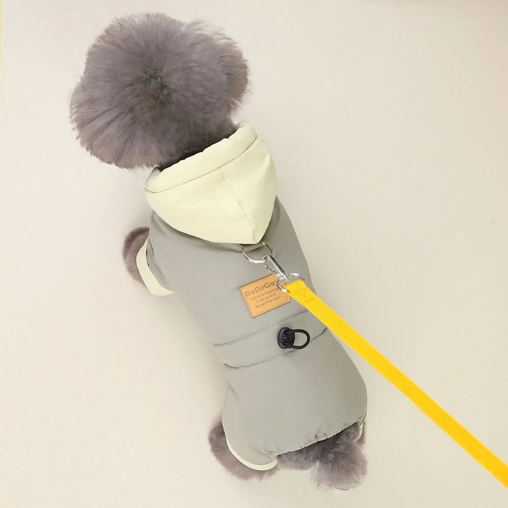 Waterproof Pet Clothes for Dog Winter Warm Dog Jacket Coat Cat Small Dog Hooded Jumpsuit Snowsuit Puppy Outfits for Cold Weather