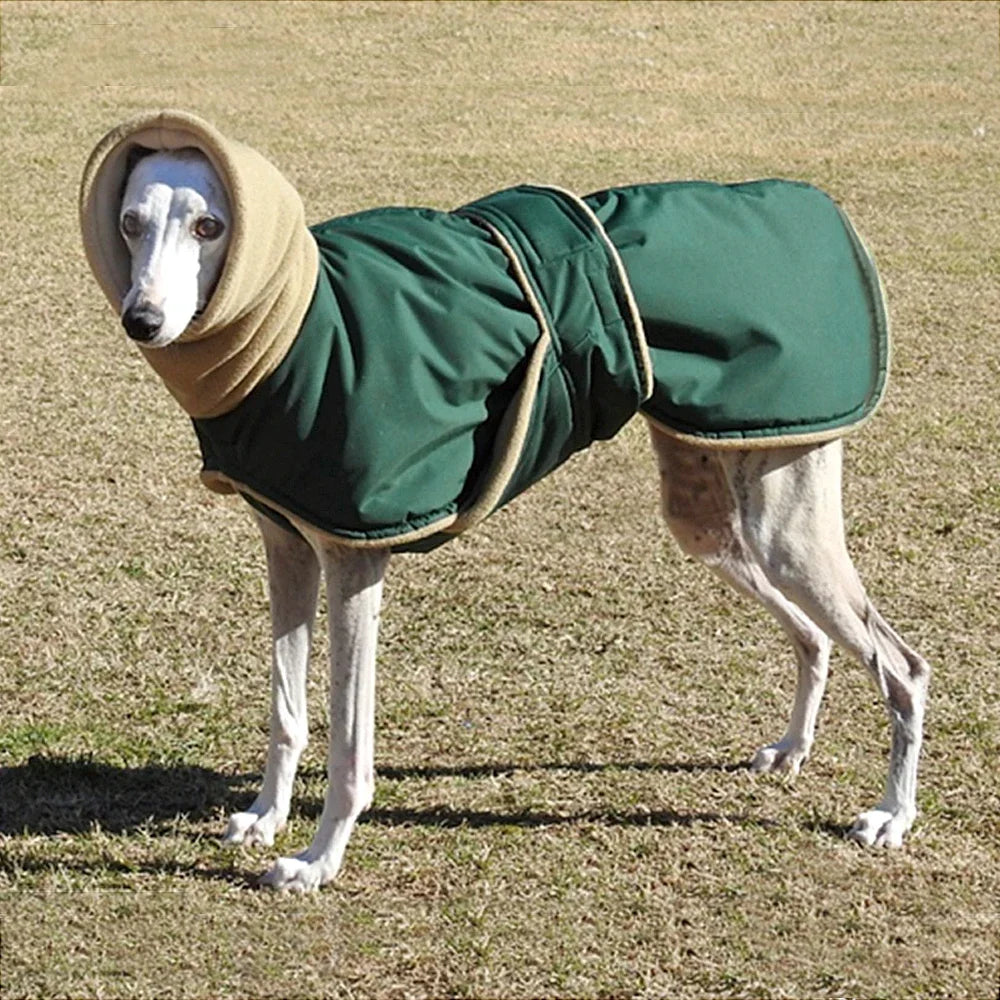 Super Warm Thick Dog Clothes Waterproof Dog Coat Jacket For Medium Large Dogs Greyhound Wolfhound Shepherd Clothing