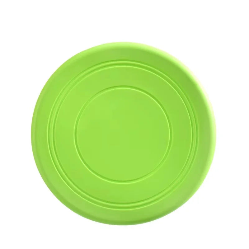 Durable Chewable Pet Training Frisbee Toy Tear Resistant Soft Rubber Flying Disc For Dogs Exercise Play Fetch Training Supplies
