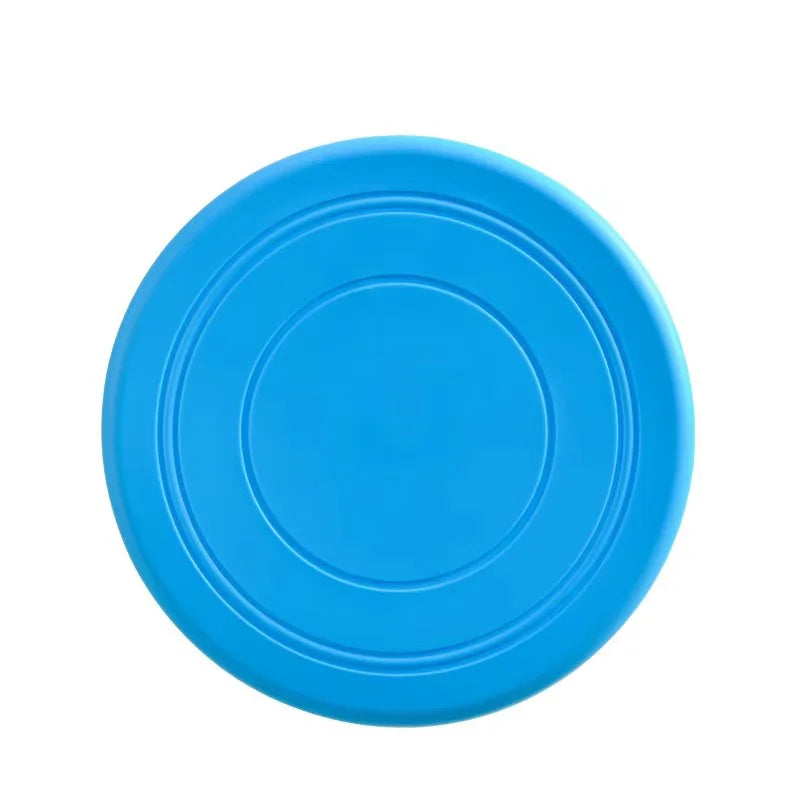 Durable Chewable Pet Training Frisbee Toy Tear Resistant Soft Rubber Flying Disc For Dogs Exercise Play Fetch Training Supplies