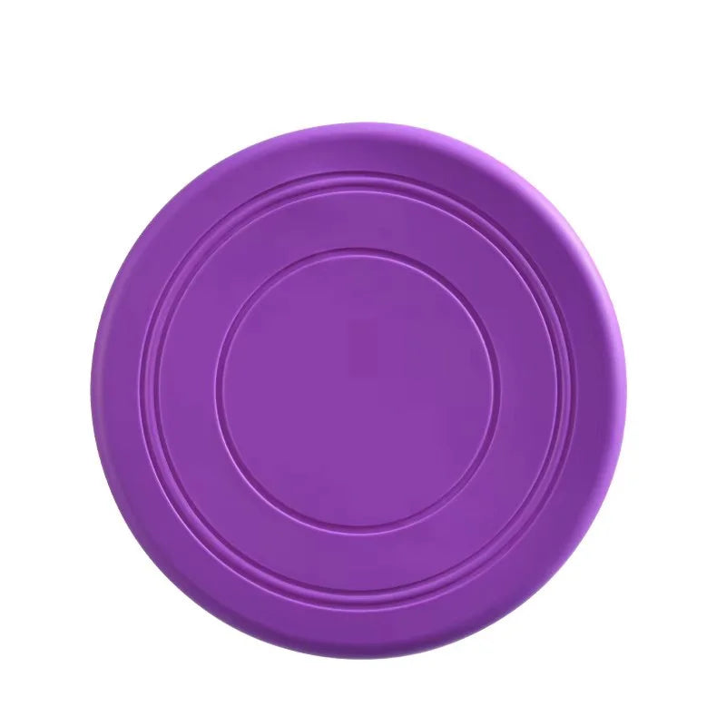 Durable Chewable Pet Training Frisbee Toy Tear Resistant Soft Rubber Flying Disc For Dogs Exercise Play Fetch Training Supplies