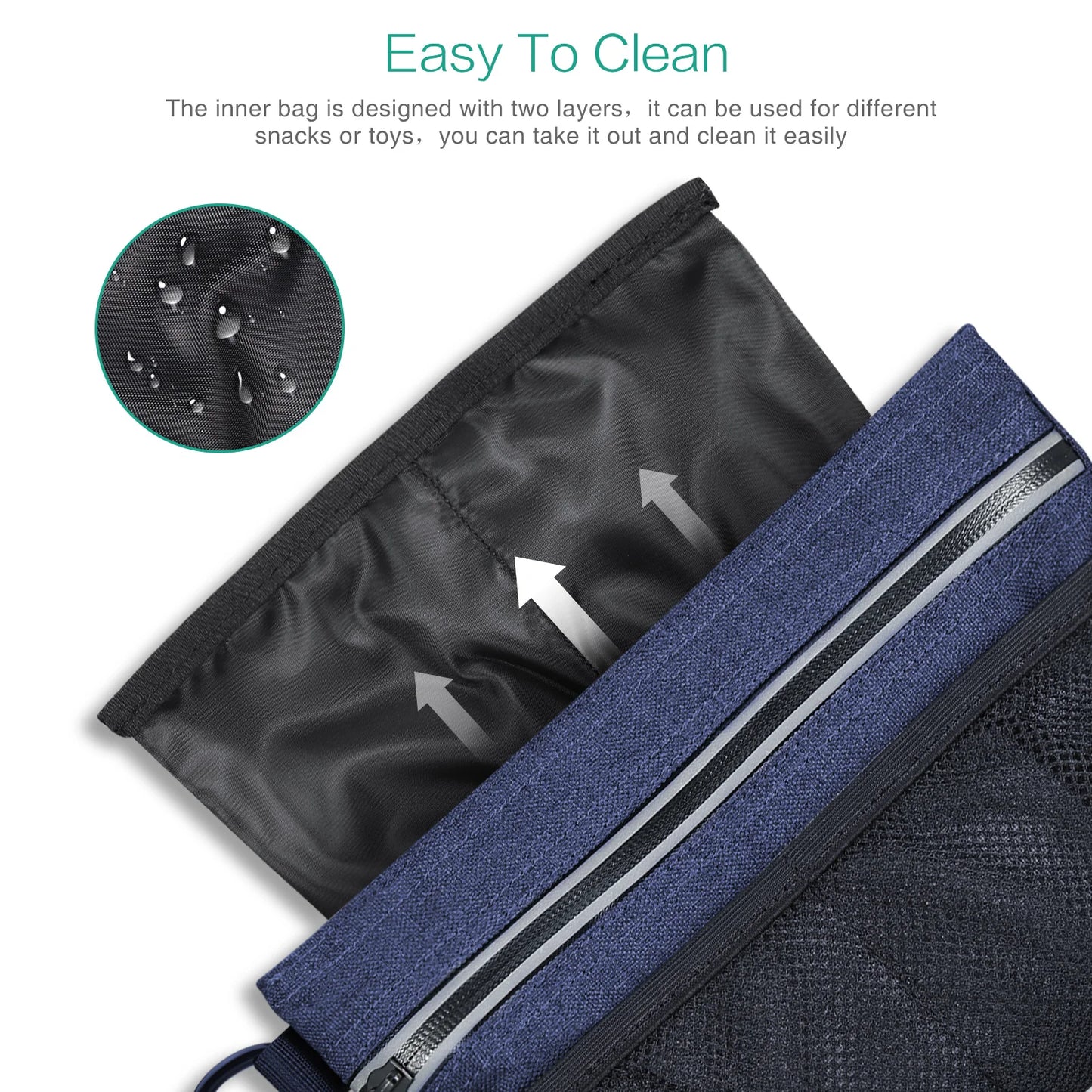 ORIA Hands Free Dog Training Pouch Portable Pet Snacks Treat Waist Fanny Pack Reward Bum Bags Built-in Poop Bag Dispenser