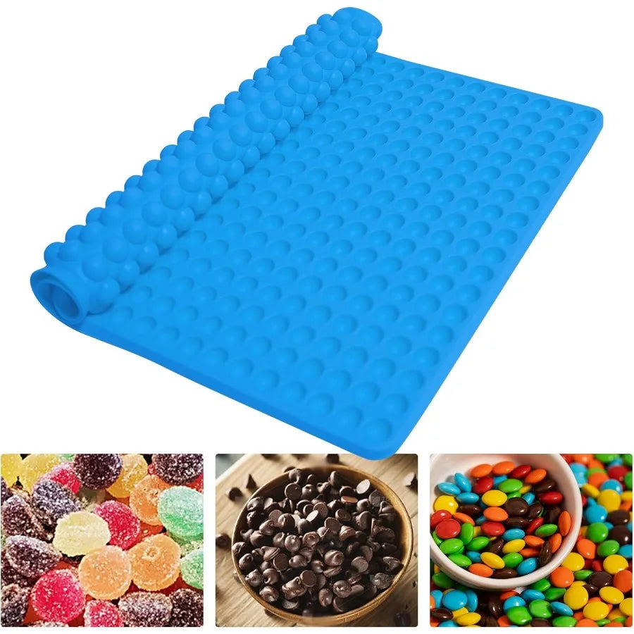 2Pcs 468-Cavity Round Silicone Chocolate Drop Molds/Dog Treats Mold for Baking Semi Sphere Gummy Candy Molds for Pet Treats Gac