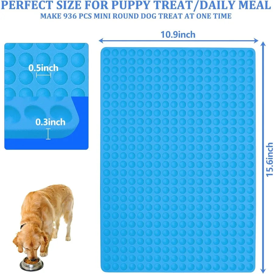 2Pcs 468-Cavity Round Silicone Chocolate Drop Molds/Dog Treats Mold for Baking Semi Sphere Gummy Candy Molds for Pet Treats Gac